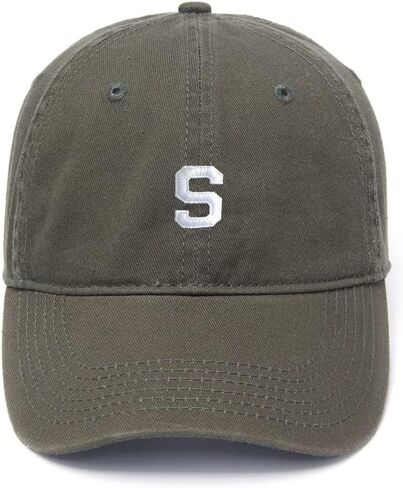 Cijia-Cijia Men's Baseball Caps Letter S Embroidered Dad Hat Washed Cotton Hat in Saudi Arabia