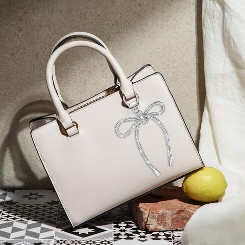 Ymapinc Silver Rhinestone Bow Keychain for Women – Elegant Bowknot Purse Charm, Y2K Bag Accessories, Cute Bow Key Ring for Handbags, Gifts in Saudi Arabia
