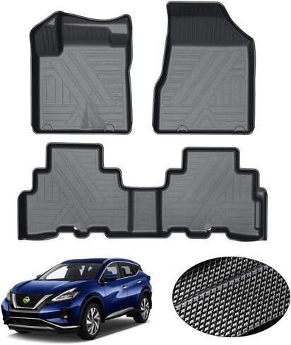 KUST Floor Mats for Ford Explorer 2020-2024 (Fits 6 and 7 Passenger Models), All Weather Floor Liners, TPE Car Mats Front Rear 2 Row Liner Black Non-Slip in Kuwait