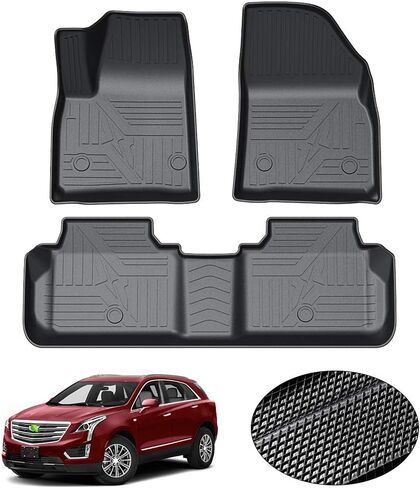 سجادات أرضية KUST لسيارة Ford Explorer 2020-2024 (تناسب موديلات 6 و7 ركاب)، بطانات أرضية لجميع الأحوال الجوية، سجادات سيارة TPE أمامية وخلفية بصفين بطانة سوداء غير قابلة للانزلاق in Kuwait