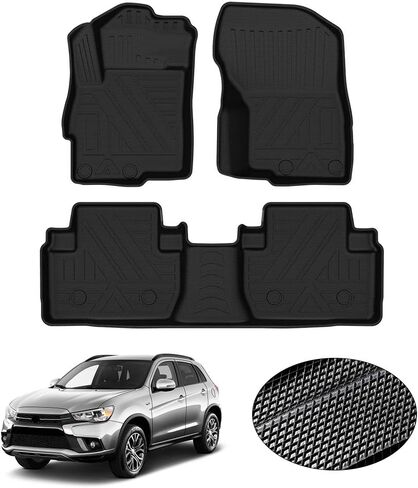 سجادات أرضية KUST لسيارة Ford Explorer 2020-2024 (تناسب موديلات 6 و7 ركاب)، بطانات أرضية لجميع الأحوال الجوية، سجادات سيارة TPE أمامية وخلفية بصفين بطانة سوداء غير قابلة للانزلاق in Kuwait