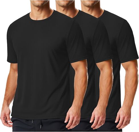 COOFANDY 3 Pack: Men’s Short Sleeve BreathableT-Shirts – Moisture Wicking Athletic Workout Gym Fitness Casual Tees in Saudi Arabia