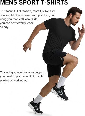 COOFANDY 3 Pack: Men’s Short Sleeve BreathableT-Shirts – Moisture Wicking Athletic Workout Gym Fitness Casual Tees in Saudi Arabia