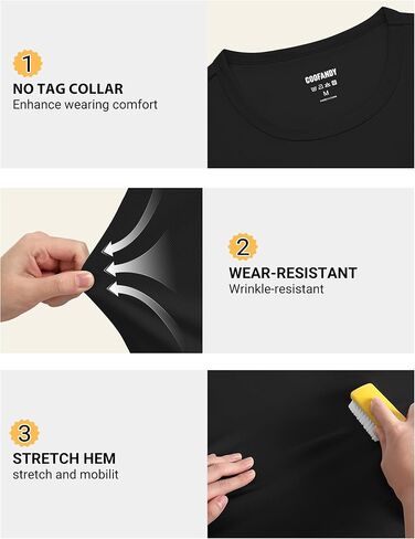 COOFANDY 3 Pack: Men’s Short Sleeve BreathableT-Shirts – Moisture Wicking Athletic Workout Gym Fitness Casual Tees in Saudi Arabia