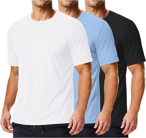 COOFANDY 3 Pack: Men’s Short Sleeve BreathableT-Shirts – Moisture Wicking Athletic Workout Gym Fitness Casual Tees in Saudi Arabia