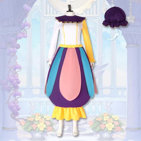 فستان Masfrida Mrs Potts التنكري لإبريق الشاي مع قبعة لحفلة الهالوين، زي Mrs Potts للنساء in Kuwait