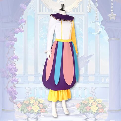 فستان Masfrida Mrs Potts التنكري لإبريق الشاي مع قبعة لحفلة الهالوين، زي Mrs Potts للنساء in Kuwait