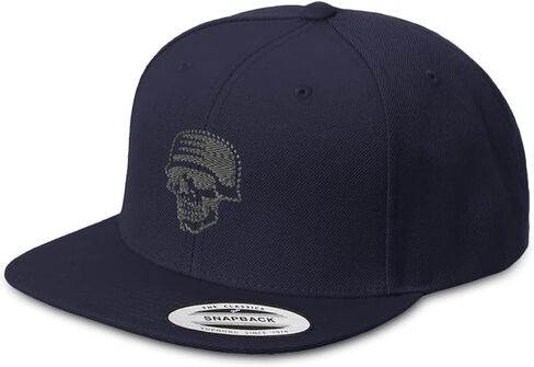 قبعة Snapback للرجال قبعات مسطحة الحافة خوذة الجيش جمجمة B مطرزة قبعة مسطحة من الأكريليك in Kuwait