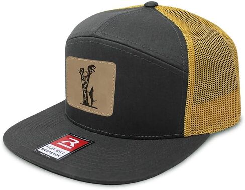 الايجابيات السريعة محفورة بيل مسطح سائق الشاحنة كاب رياضي شبكة الراكون الصيد الصيد Snapback الجلود التصحيح 7 لوحة القبعات قبعة in Kuwait