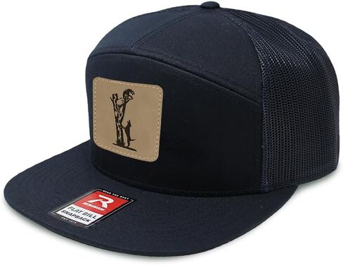 الايجابيات السريعة محفورة بيل مسطح سائق الشاحنة كاب رياضي شبكة الراكون الصيد الصيد Snapback الجلود التصحيح 7 لوحة القبعات قبعة in Kuwait