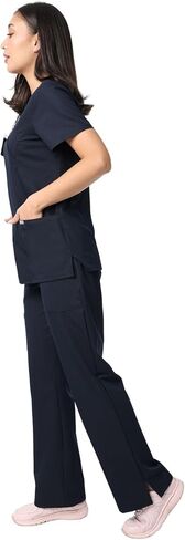 سراويل Silvatica Premium Workwear النسائية ذات 4 جيوب، وجيب خلفي وحمولة، وتمتد في 4 اتجاهات، وفتحات جانبية، ومضادة للتجاعيد in Saudi Arabia