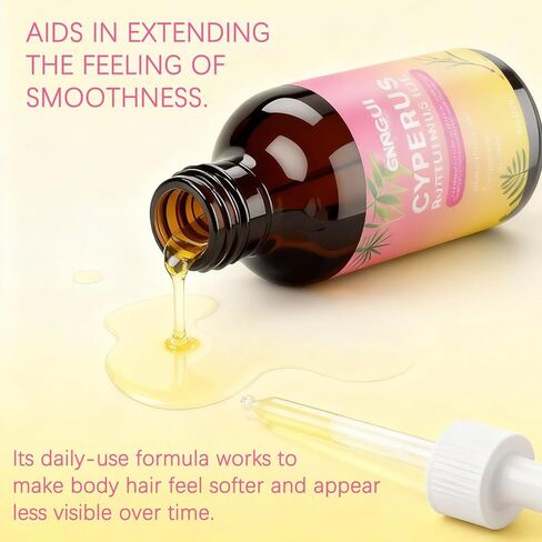 زيت نبات السرس روتوندوس العطري الطبيعي النقي 100%، 2 أونصة سائلة للعناية بالبشرة وإدارة الشعر، يدعم تقليل نمو الشعر غير المرغوب فيه (01) in Kuwait