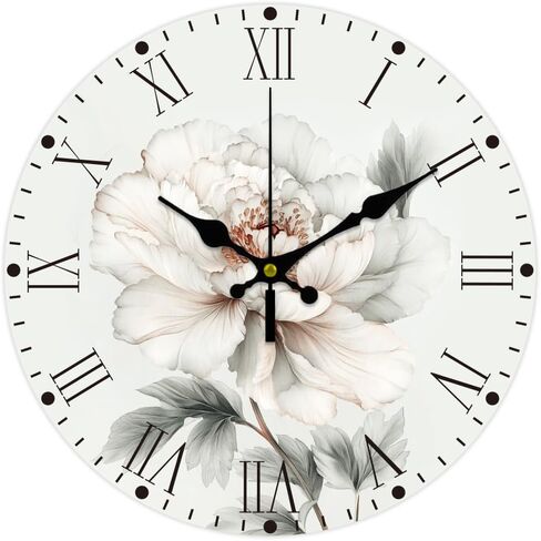 CHGCRAFT Bathroom Scene Wall Clock Bathtub Non-Ticking Clock 12 Inch Round Decorative Clocks Printed Wall Clock for Home Office Decoration in Saudi Arabia