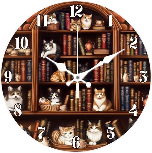 CHGCRAFT Bathroom Scene Wall Clock Bathtub Non-Ticking Clock 12 Inch Round Decorative Clocks Printed Wall Clock for Home Office Decoration in Saudi Arabia