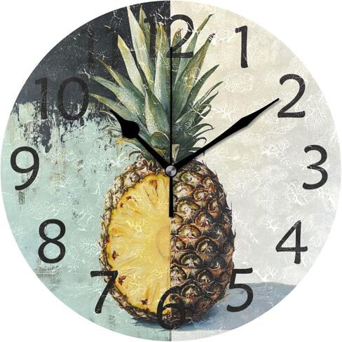 IRYULJX Lovely Yellow Duck Silent Wall Clocks Battery Operated for Living Room 9.8 inch, Non-Ticking Decorative Clock for Bedroom Wall Decor, Home, Study Room, Office, School in Saudi Arabia