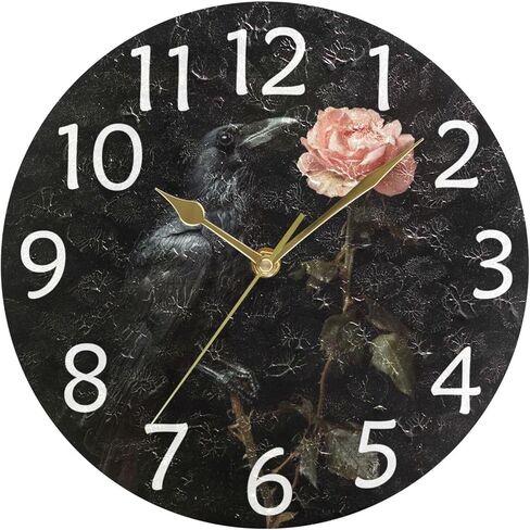 IRYULJX Lovely Yellow Duck Silent Wall Clocks Battery Operated for Living Room 9.8 inch, Non-Ticking Decorative Clock for Bedroom Wall Decor, Home, Study Room, Office, School in Saudi Arabia