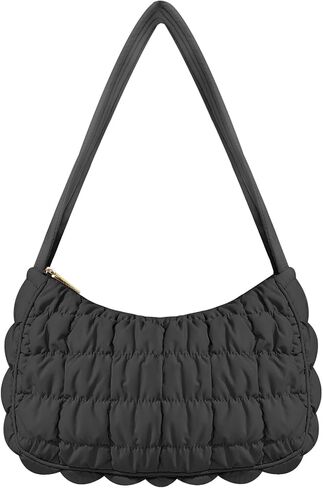 WOVTATOO Quilted Puffer Purse for Women Crescent Bag Small Puffer Shoulder Bag Puffy Hobo Bag in Saudi Arabia