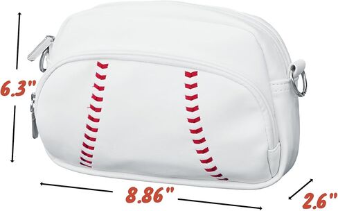 Baseball Crossbody Purse Bag for Women – Faux Leather Sporty Stadium Events Handbag with Adjustable Strap, Trendy Cross Body Shoulder Purse for Girls, Athletes & Baseball Lovers, Thanksgiving Gift in Saudi Arabia
