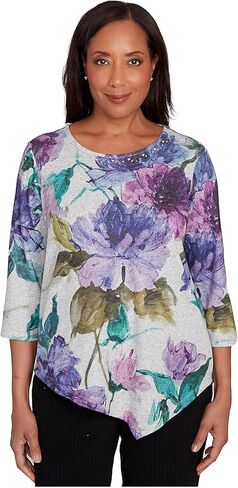 Asymmetrical Watercolor Flower Top in Saudi Arabia
