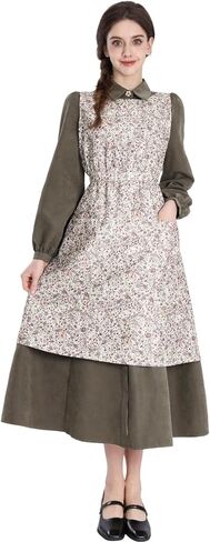 NSPSTT Prairie Dress Women Pioneer Colonial Costume Renaissance Costume Floral Dresses in Saudi Arabia