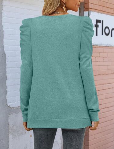 Sweatshirt for Women Long Sleeve Lightweight Crewneck Soft Basic Knit Loose Fit Pullover Top 2025 Fall Trendy Outfits in Saudi Arabia