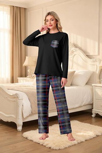 PrinStory Men's Pajama Sets Loungewear Sleepwear Pjs Lightweight Long Sleeve Shirts and Bottoms Soft Comfy Sleep Sets S-4XL in Saudi Arabia