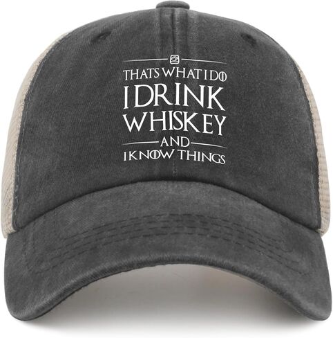 That's What I Do I Drink Bourbon and I Know Things Hat Men Baseball Hats Trendy Caps in Saudi Arabia