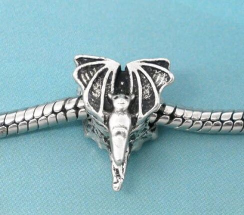 Sexy Sparkles Halloween Bat Charm Bead Spacer – European Snake Chain Bracelet Compatible, Fits European, Troll, Chamilia, and More in Saudi Arabia
