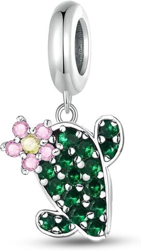 1Pc Silver Charm Fashionable Cute Cactus for Women Bangles DIY And Daily Outfit Matching Jewelry Decoration For Women Gift For Mom in Saudi Arabia
