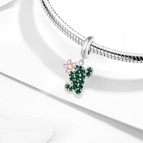1Pc Silver Charm Fashionable Cute Cactus for Women Bangles DIY And Daily Outfit Matching Jewelry Decoration For Women Gift For Mom in Saudi Arabia