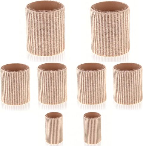 8Pcs Closed Toe Gel Toe Caps – Soft Toe Protectors for Relief and Comfort – Multicolor in Saudi Arabia
