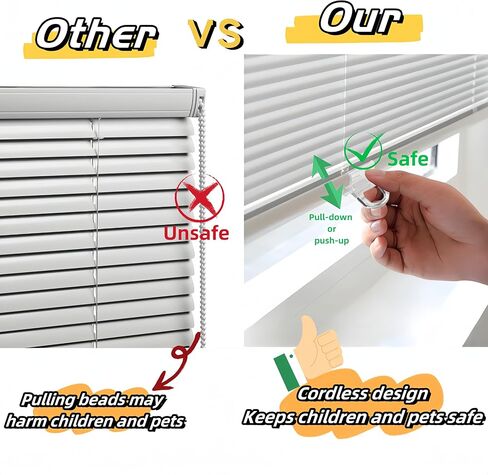 Cordless Mini Blinds for Windows 1" Aluminum Horizontal Venetian Blinds,Custom Size Blinds & Shades for Home Office Bathroom French Door Windows Room Darkening Blinds.Silver Grey,23"W x 56"H in Saudi Arabia