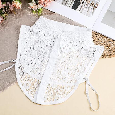 Lace Fake Collar Detachable Collar for Women, Dickey Collar for Women, Graduation Daily Wear Halloween White in Saudi Arabia