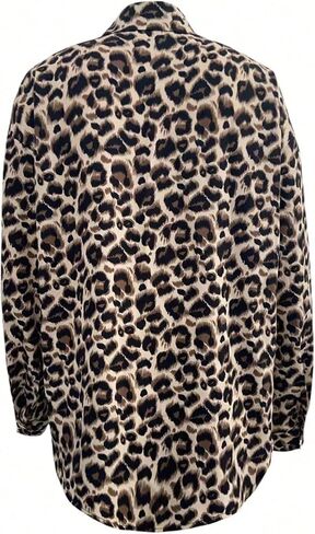 SweatyRocks Women's Leopard Print Button Down Shirts Dressy Casual Long Sleeve Blouses in Saudi Arabia