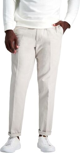 Kenneth Cole Reaction Men's Slim Fit Casual Linen Chino Pant, White in Saudi Arabia