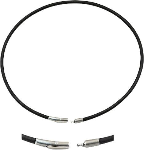 قلادة من الجلد الطبيعي للرجال والنساء - قلادة مصنوعة يدويًا للجنسين مع مشبك آمن بزر ضغط - مجوهرات من الجلد البسيط في صندوق هدايا in Kuwait