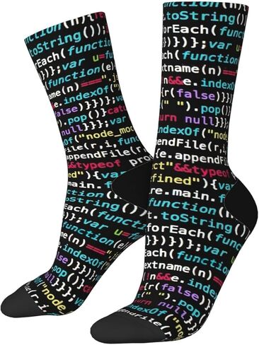 Coding Programmer Nerd Geek Script Code Socks For Women Men Soft Novelty Crew Socks Athletic Socks Funny Crazy Dress Socks in Saudi Arabia