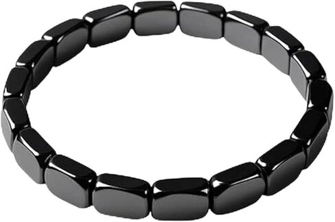 AQSGT Hematite Bracelet for Men, Reclaim Your Edge Confidence Minimalist Natural Hematite Stone Stretch Beaded Bracelet Male Reignites Masculine Energy Enhancing Inspirational Jewelry Gifts in Saudi Arabia