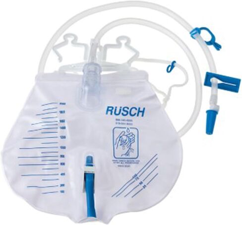 Rusch Urinary Drain Bag w/Anti-Reflux Valve 2000mL - Item 390000 (3-Pack) in Saudi Arabia