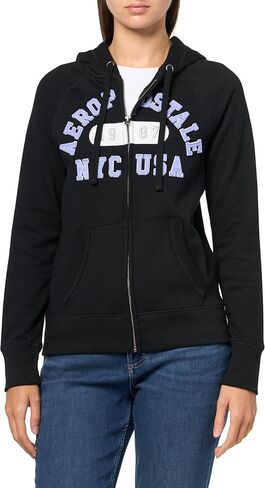 AEROPOSTALE womens Knit Arch Fleece Zip Front Fleece Hoodie in Saudi Arabia