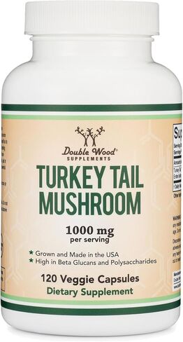 مكملات مزدوجة من الخشب النمور ملحق حليب الفطر (Lignosus Fungi) 500mg لكل وجبة ، 120 كبسولة (مضادة للأكسدة لدعم صحة الجهاز التنفسي والرئة) نباتي آمن ، غير محلي. in Saudi Arabia