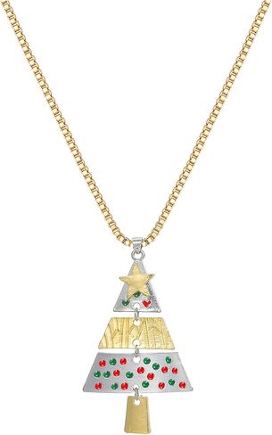 Christmas Necklace for Women Christmas Tree Star Pendant Necklace Xmas Tree Necklace Jewelry for Festival New Year Party in Kuwait