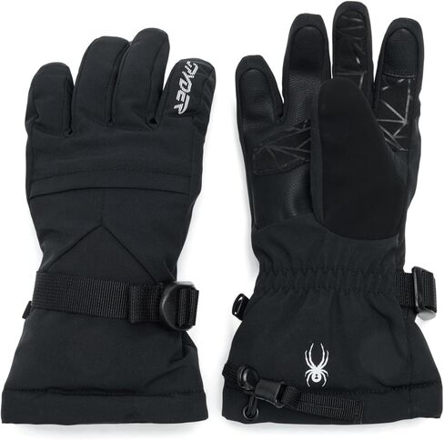 Spyder Girls' Synthesis Ski Gloves (Big Kid), Black, Large in Saudi Arabia