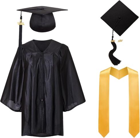 Colorful House Children's Kindergarten Graduation Cap and Gown Class, With 2025 Tassel Honor for Boys and Girls in Saudi Arabia