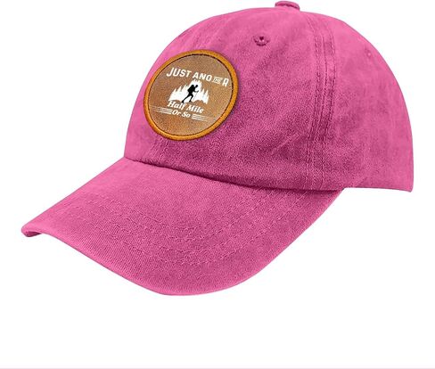 Just Another Half Mile Or So Leather Patch Baseball Cap for Grandpa Humor in Saudi Arabia