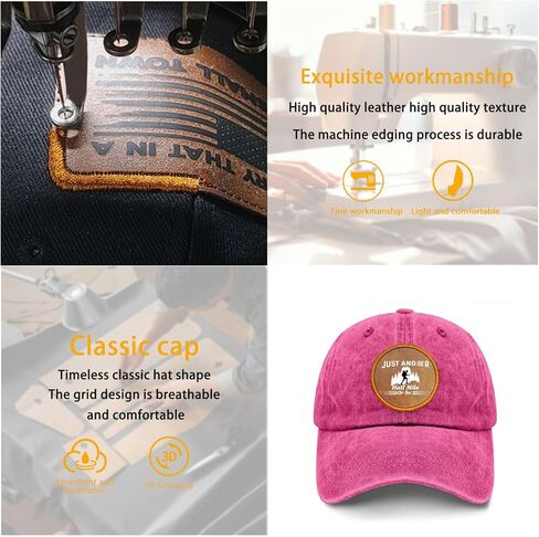 Just Another Half Mile Or So Leather Patch Baseball Cap for Grandpa Humor in Saudi Arabia