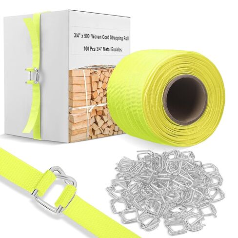 3/4 "× 500 'طقم ربط الحبل المنسوج ، وربط التغليف من المنسوجة الحبل ، و 100 حزمة الأسلاك المعدنية ، و 2400 رطل قوة كسر in Kuwait