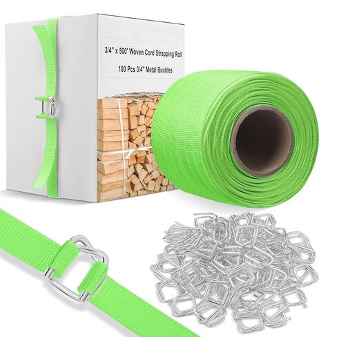 3/4 "× 500 'طقم ربط الحبل المنسوج ، وربط التغليف من المنسوجة الحبل ، و 100 حزمة الأسلاك المعدنية ، و 2400 رطل قوة كسر in Kuwait