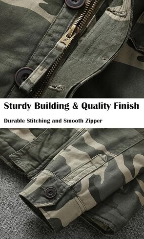IronReach Men's Military Tactical Jacket Cotton Vintage Washed Field Jacket, Sturdy Utility Shirt Jacket Outdoor Daily Wear in Saudi Arabia