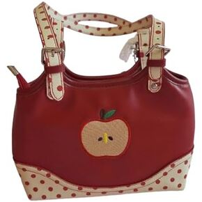 Umhje حقائب يد شفافة للنساء أحمر مزدوج الجانب منقطة غريب الأطوار أبل حقيبة كتف نزوة توي محفظة غير تقليدية in Kuwait